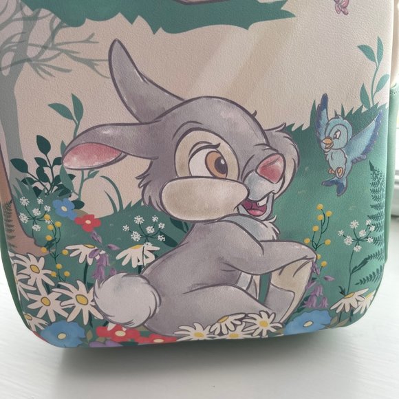 New Disney Loungefly Green and Ivory Thumper Bluebird Butterfly Forest Backpack main image 7